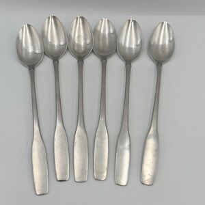 Community Stainless Steel Iced Tea Spoons Set of 6 Long Handle Drink Stirrers